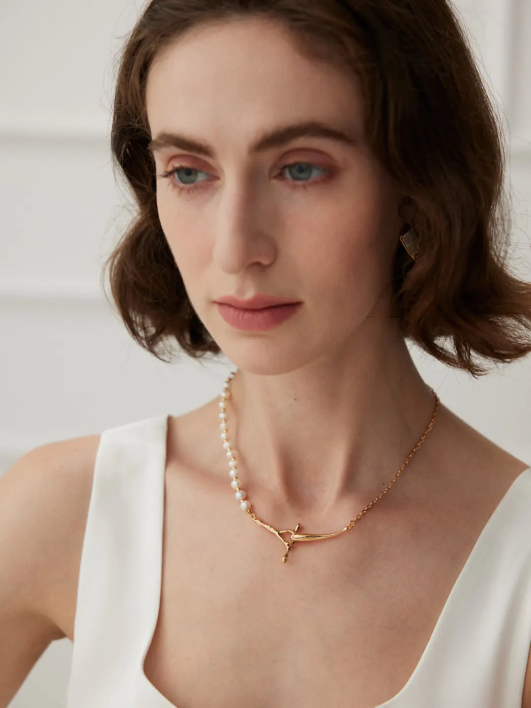 Waveform Pearl Necklace Sterling Silver - Image 6