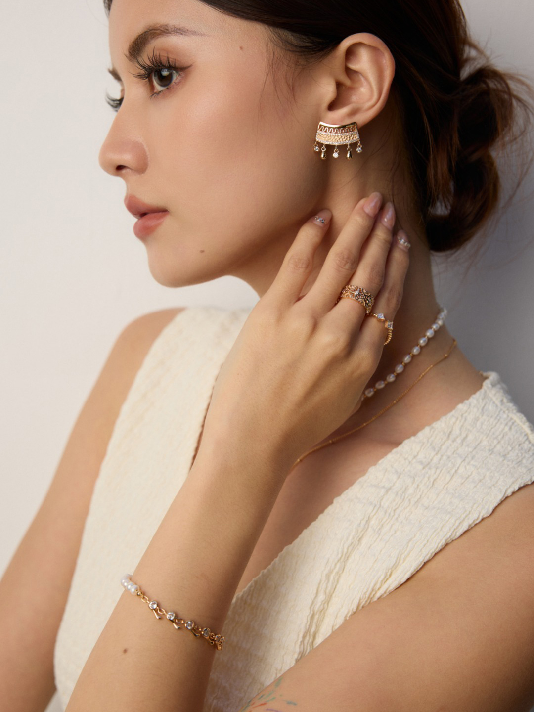 Regal Fan CZ Chandeliers in Sterling Silver - Image 3