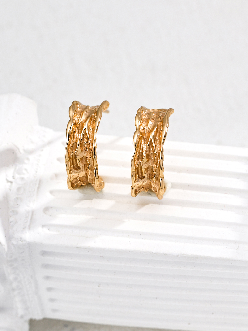 Elemental Crest Hoops in Sterling Silver - Image 4