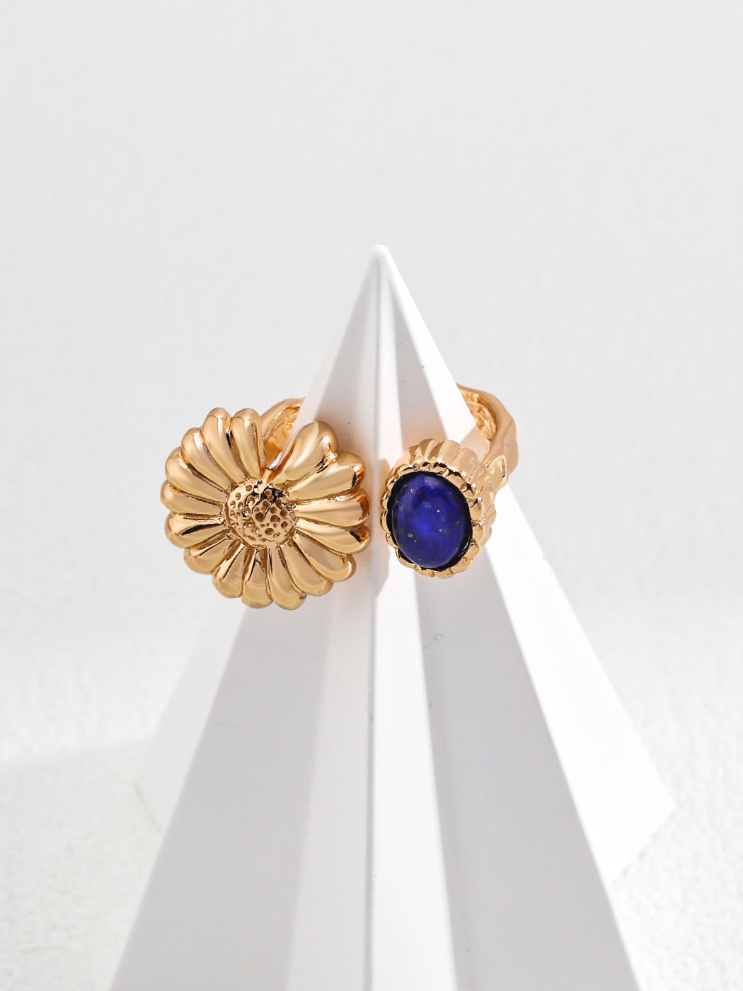 Sunflower Lapis Lazuli Ring in Sterling Silver - Image 5