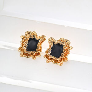 Auric Void Studs Sterling Silver Vintage Gold Earrings