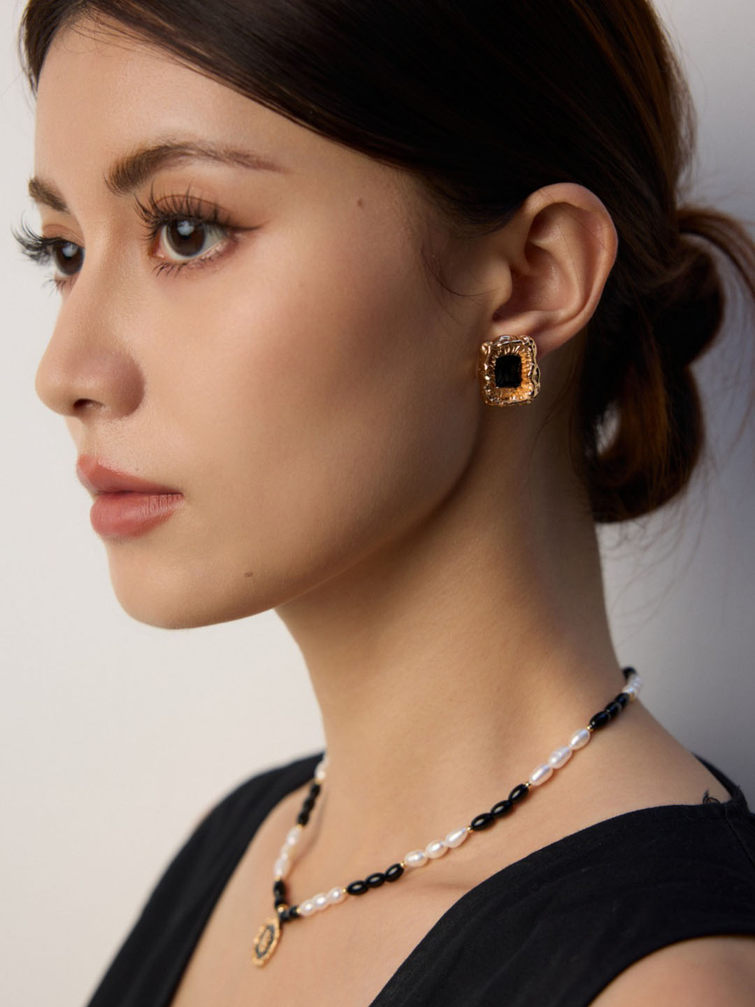 Lava Frame Enamel Studs Sterling Silver Earrings - Image 7