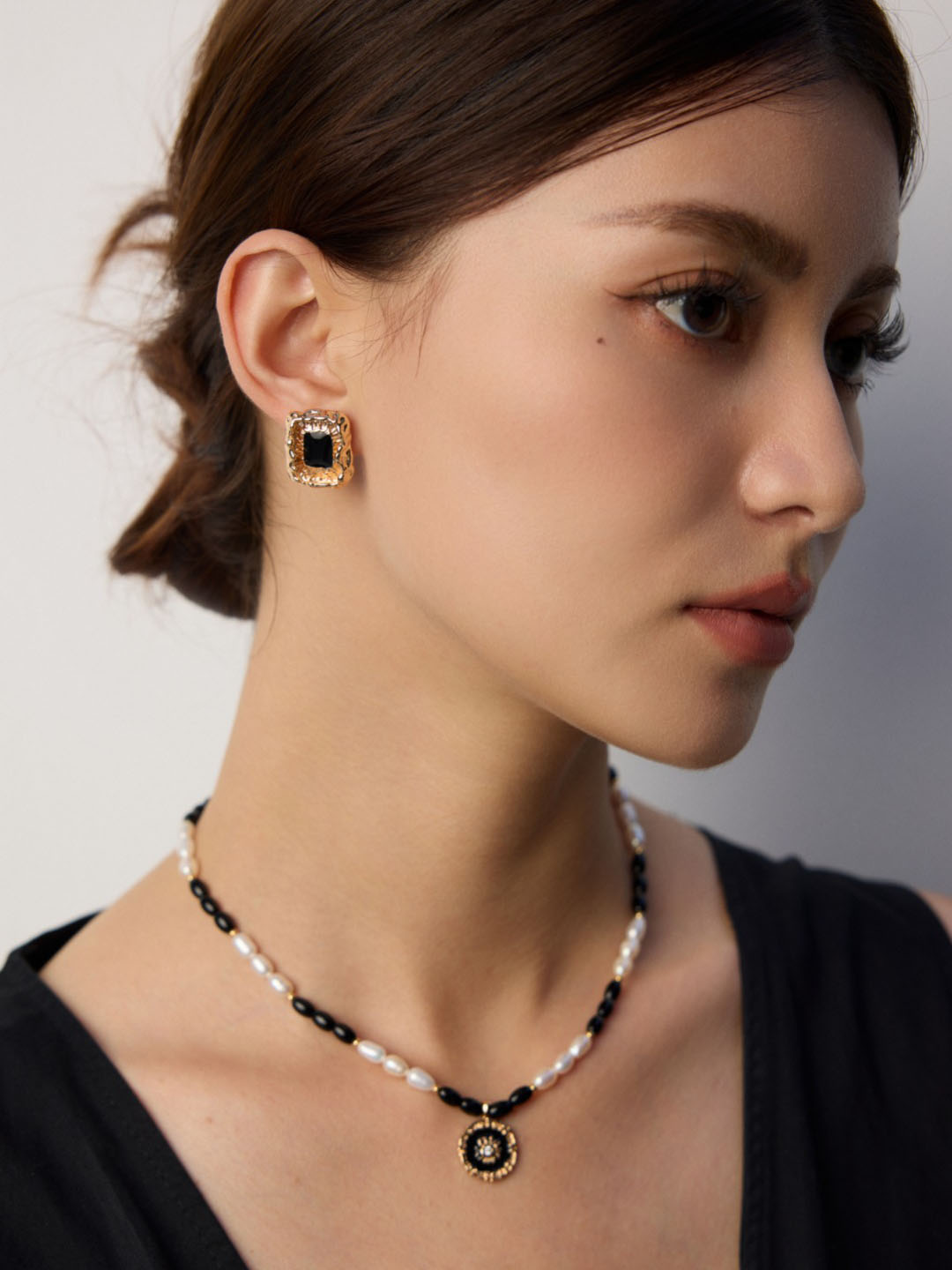 Lava Frame Enamel Studs Sterling Silver Earrings - Image 6