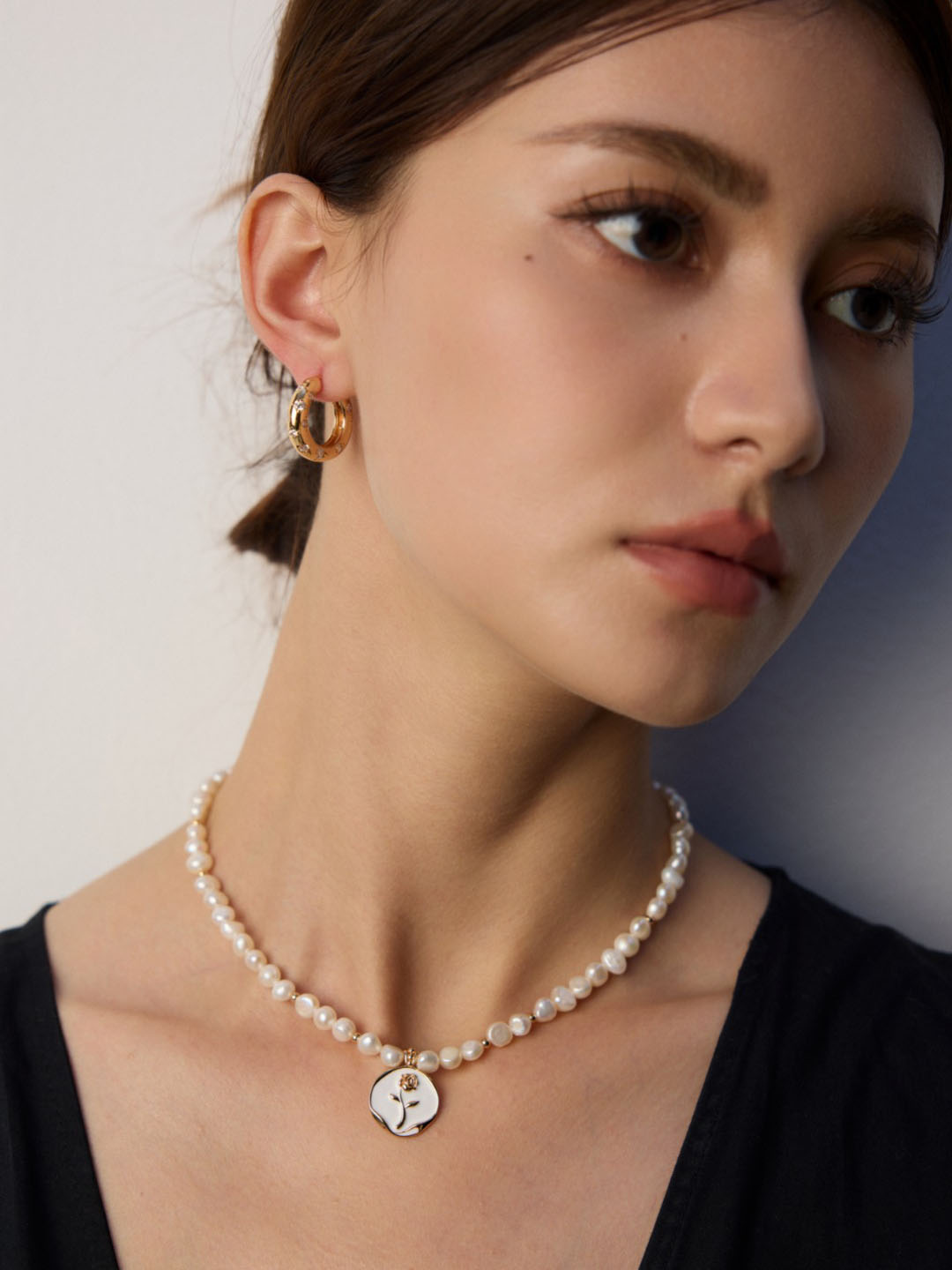 Twilight Sparkle CZ Hoops Sterling Silver Earrings - Image 5