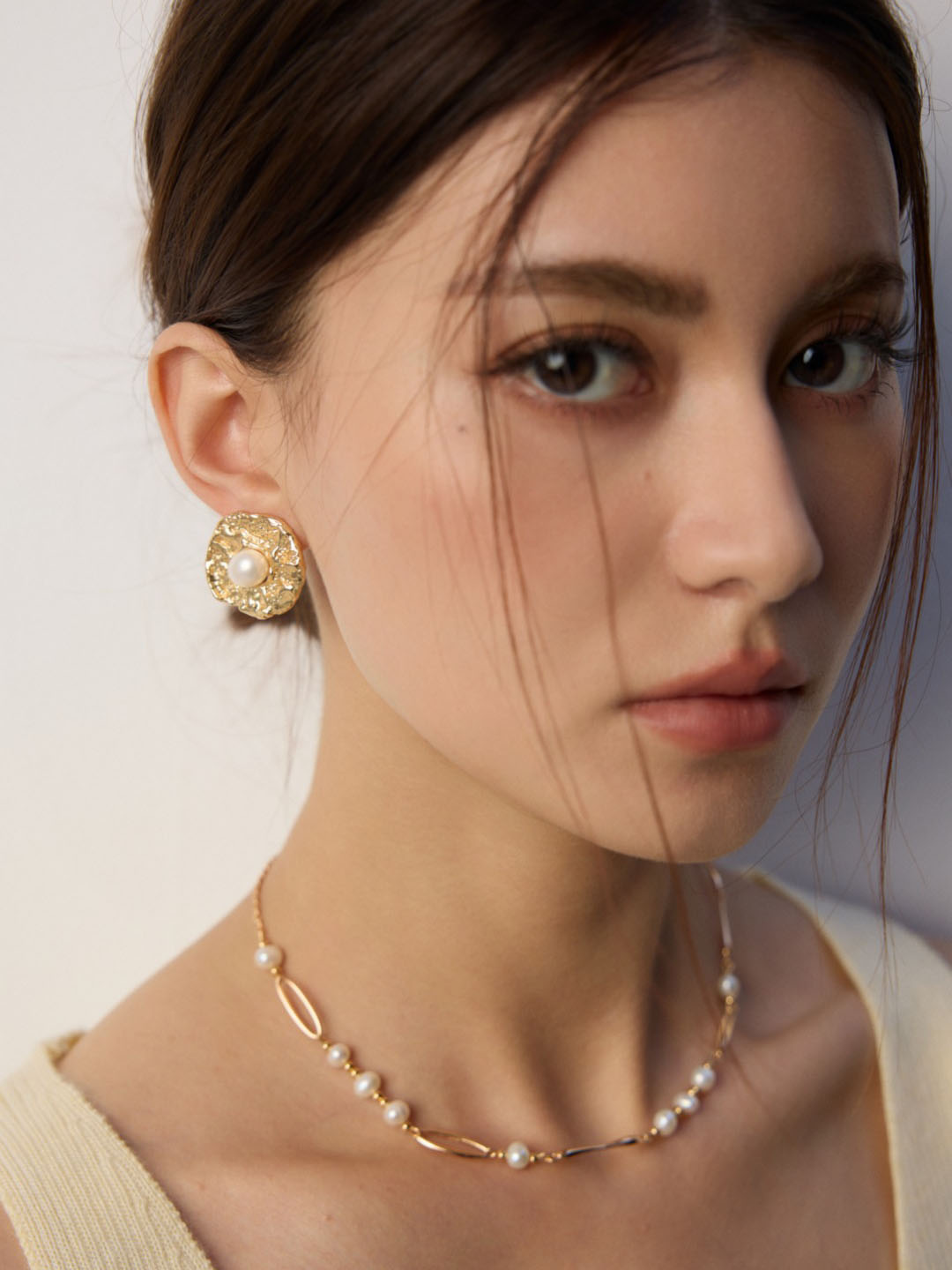 Ethereal Shell Pearl Studs in Sterling Silver - Image 7