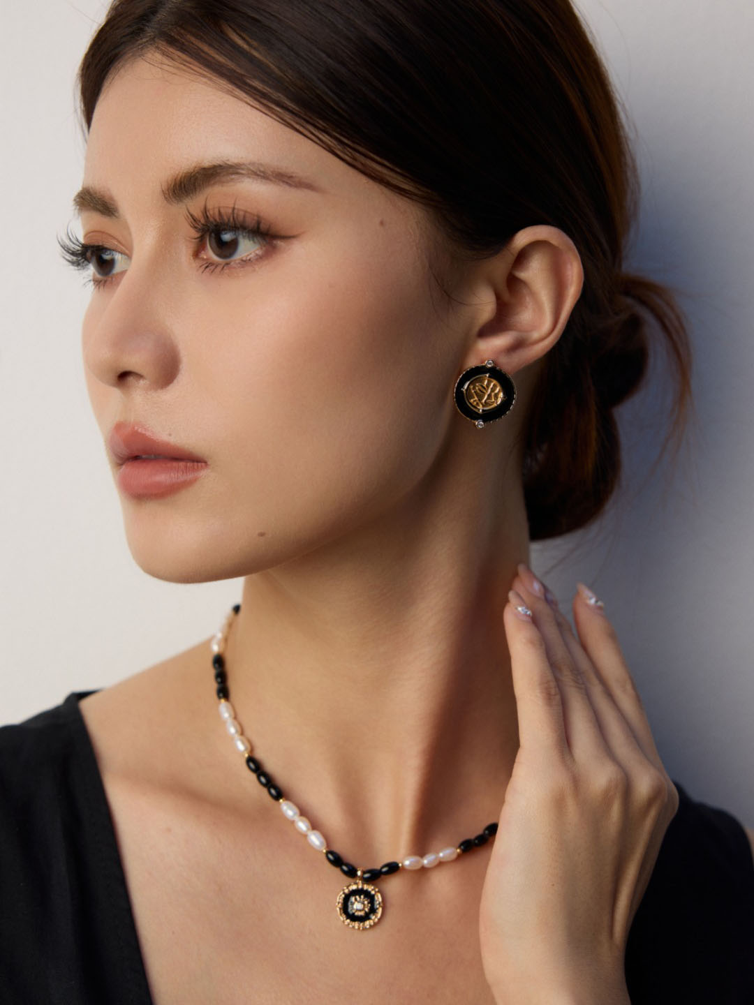 Zen Bamboo Enamel Studs Sterling Silver Earrings - Image 6