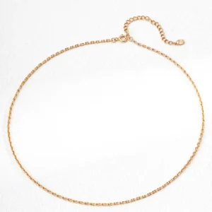 Minimal Loop Silver Chain Necklace
