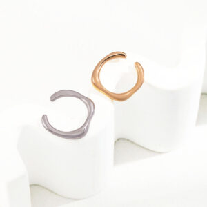 Organic Curve Sterling Ring Minimalist Silver Open Band