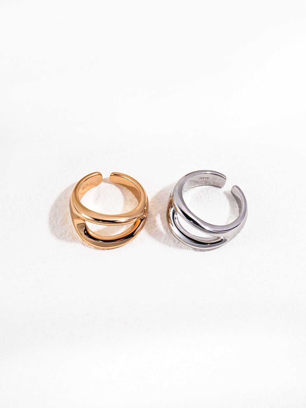 Lava Sterling Silver Ring Adjustable Molten Design