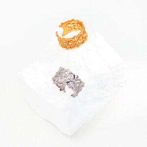 Floral Lace S925 18K Gold Zircon Ring