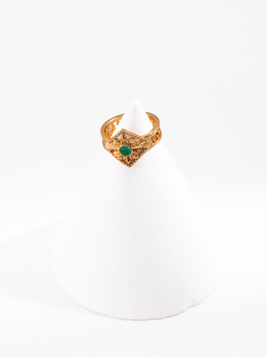 Vintage Zircon Ring Sterling Silver Adjustable - Image 3