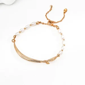 Silkbound Pearl Bracelet in Sterling Silver