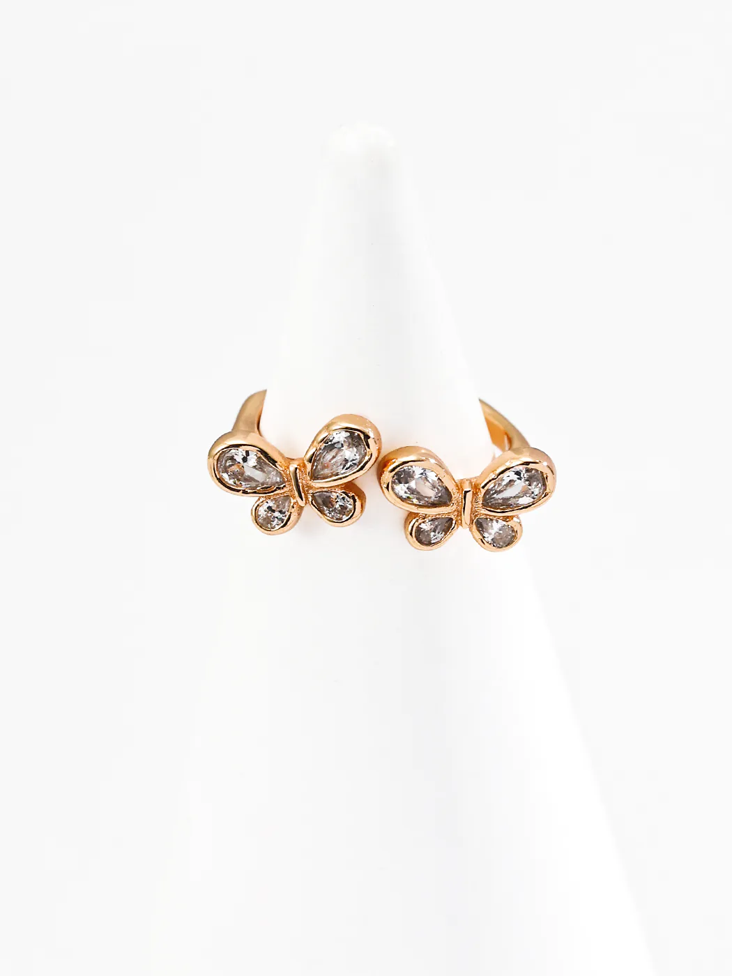 Dancing Butterflies CZ Ring in Sterling Silver - Image 2