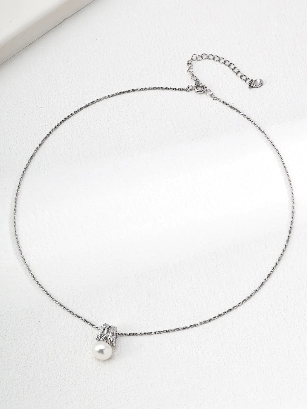 Starry Trails Natural Pearl Pendant Sterling Silver with CZ - Image 3