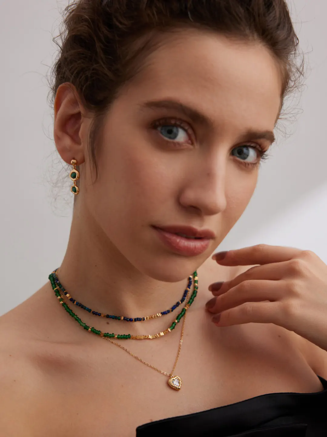 Velour Heart Necklace S925 Silver Ruby CZ Pendant - Image 4