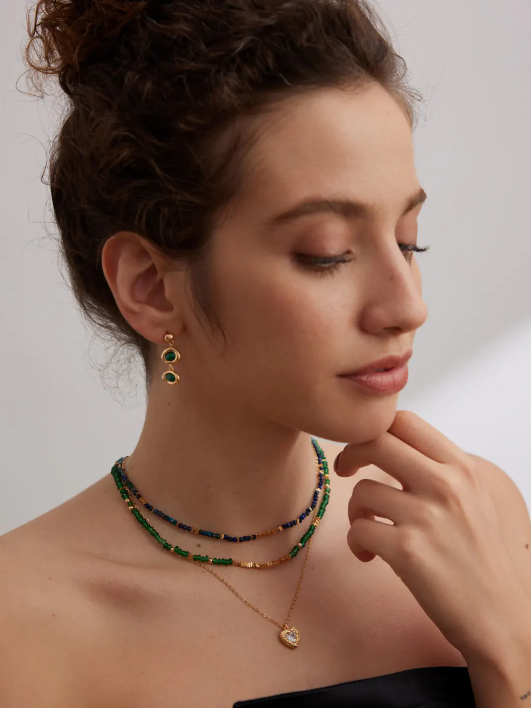 Velour Heart Necklace S925 Silver Ruby CZ Pendant - Image 5