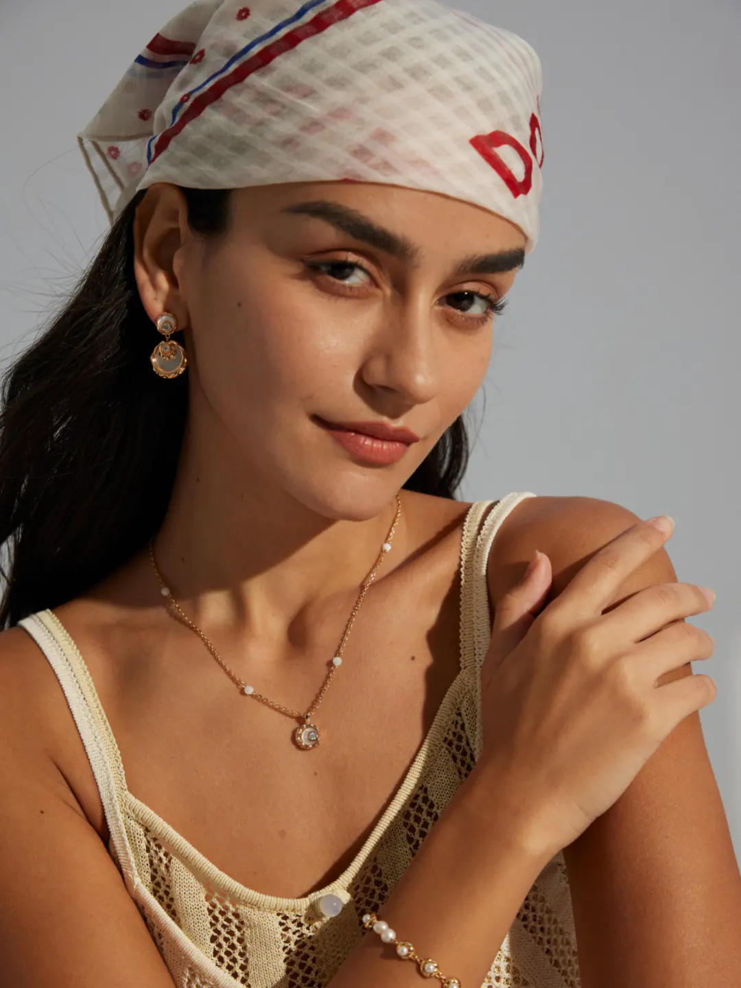 Orfeo CZ Earrings Sterling Silver Mother of Pearl - Image 5