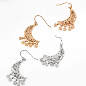 Totemlace Luna Hoops in Sterling Silver