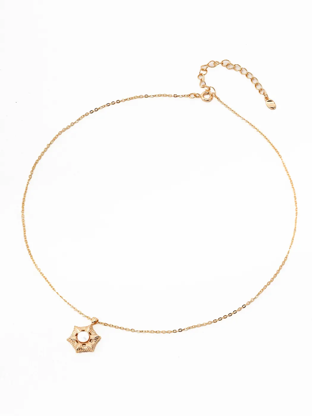 Solar Bloom Pearl Necklace in Sterling Silver