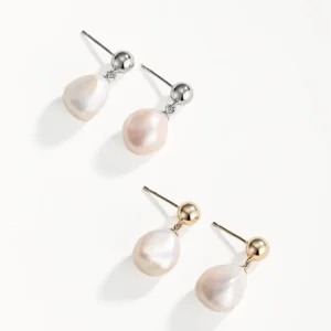 Minimal Baroque Drops S925 Sterling Silver