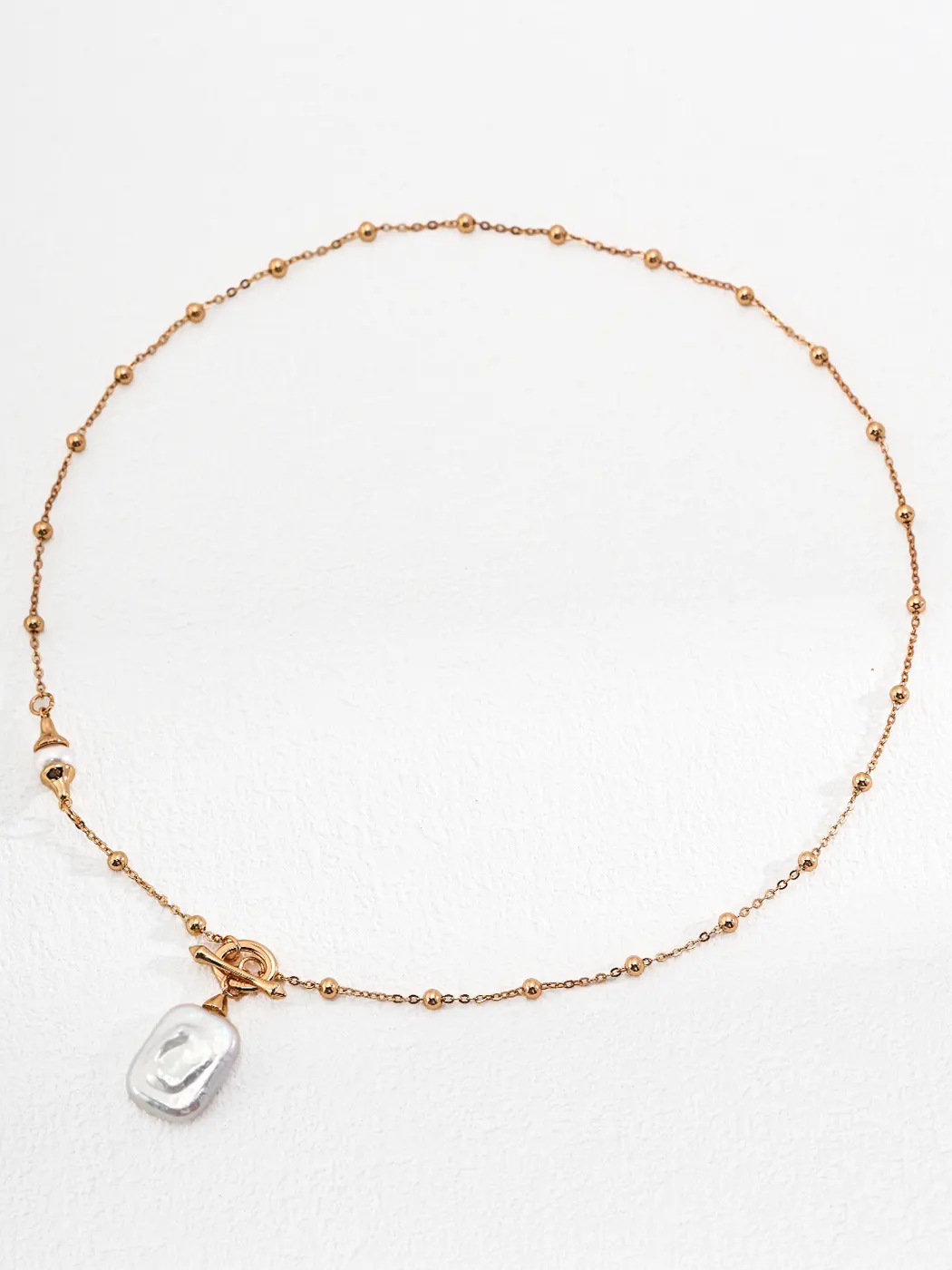 Moonlit Drift Natural Pearl Necklace S925 Silver