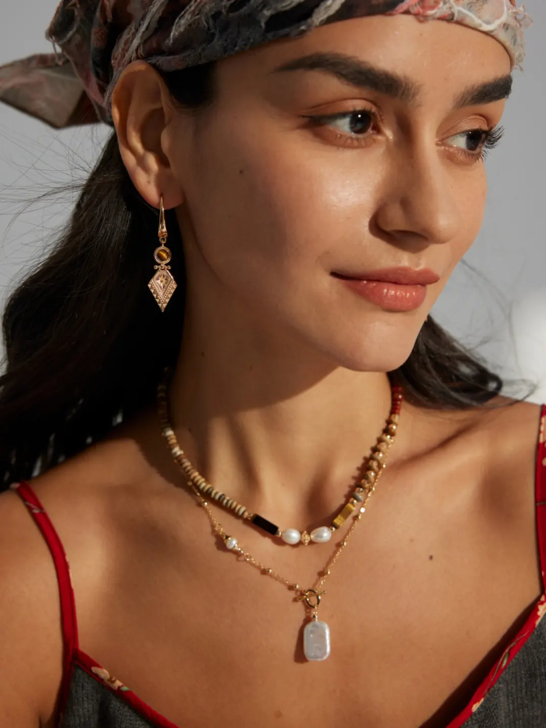 Moonlit Drift Natural Pearl Necklace S925 Silver - Image 4