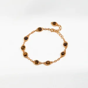 Golden Dusk Tiger Eye Bracelet S925 Silver