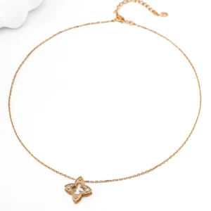 Heritage Clover CZ Necklace S925 Sterling Silver