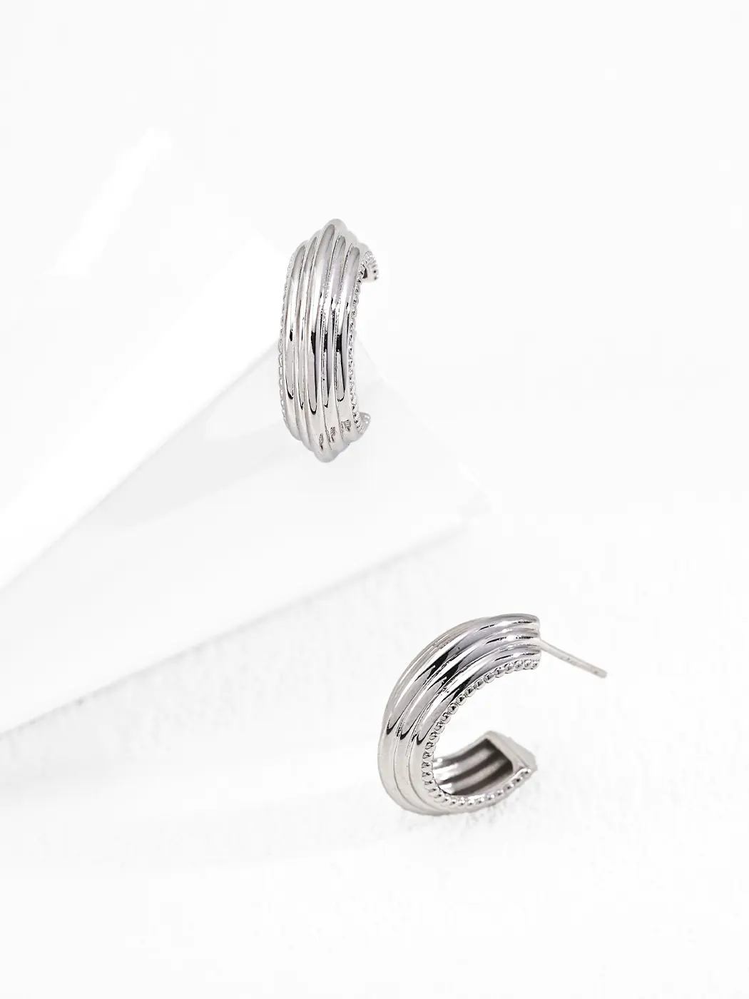 Empower Hoops in S925 Sterling Silver Earring - Image 3