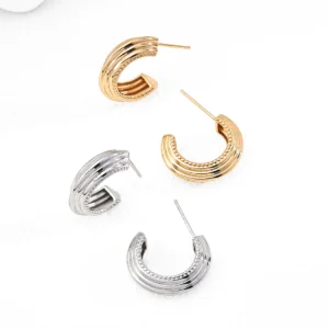 Empower Hoops in S925 Sterling Silver Earring