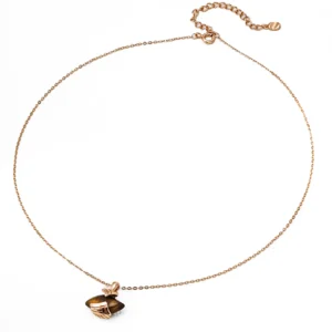 Tiger Eye Pendant Necklace in Sterling Silver Vintage Gold