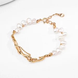Pearl Drift Branch Bracelet in 18K Gold S925 Silver