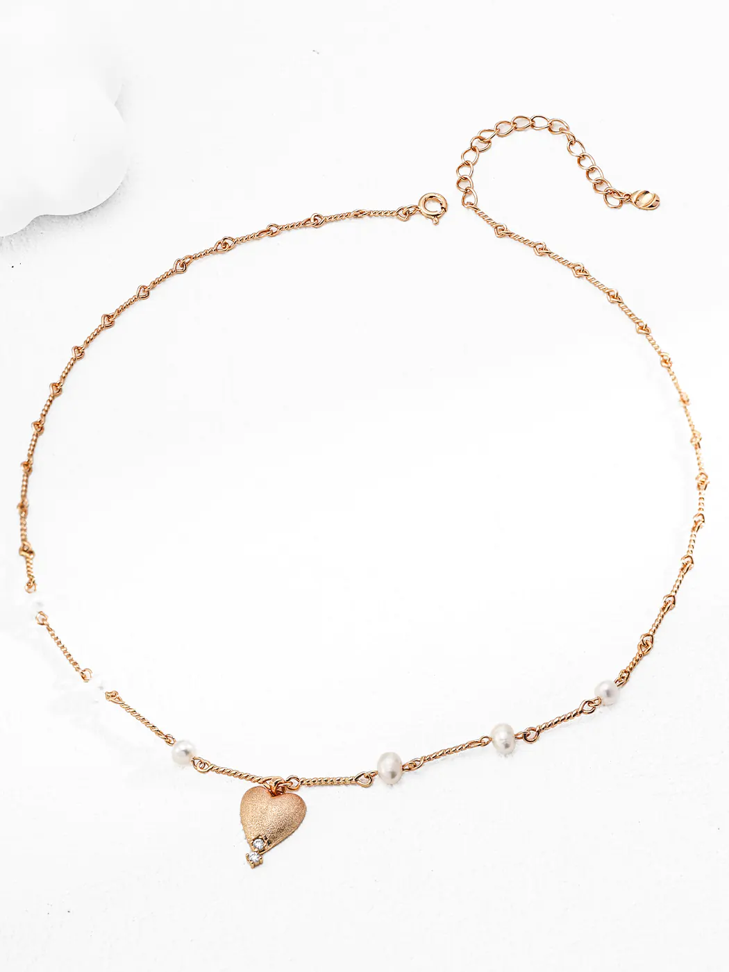 Dewdrop Heart Pendant with Pearl in Sterling Silver