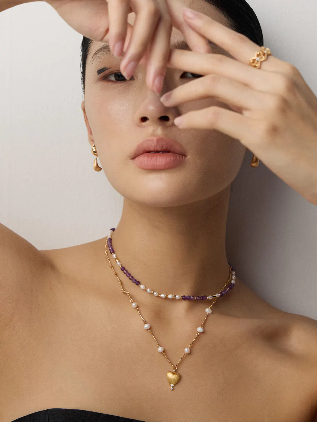 Dewdrop Heart Pendant with Pearl in Sterling Silver - Image 3