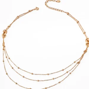 Stardust Layers Necklace Sterling Silver 18K Gold