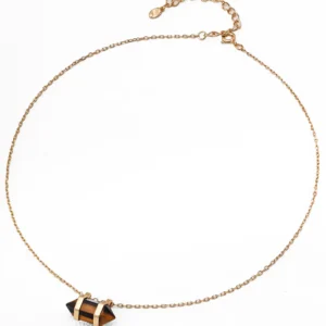 Prism Tiger Eye Pendant in Sterling Silver