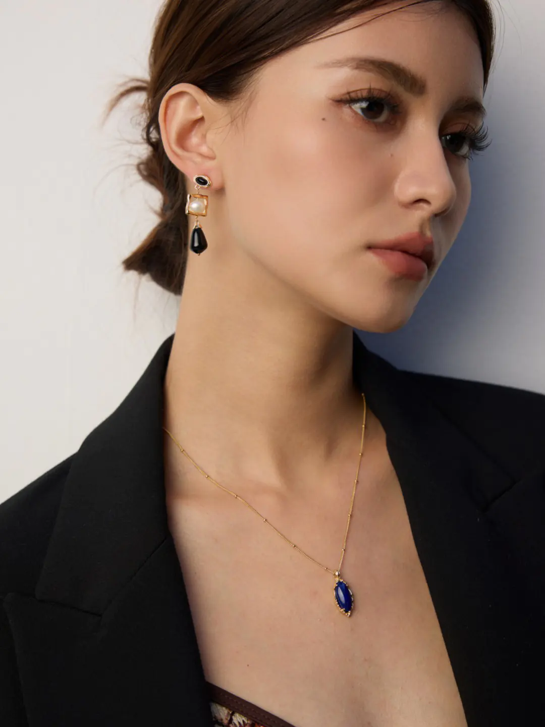 Lapis Seed Pendant Necklace in Sterling Silver - Image 4