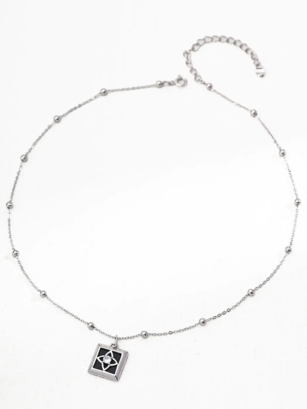 Nocturne Frame Pendant with Onyx and Zircon - Image 4