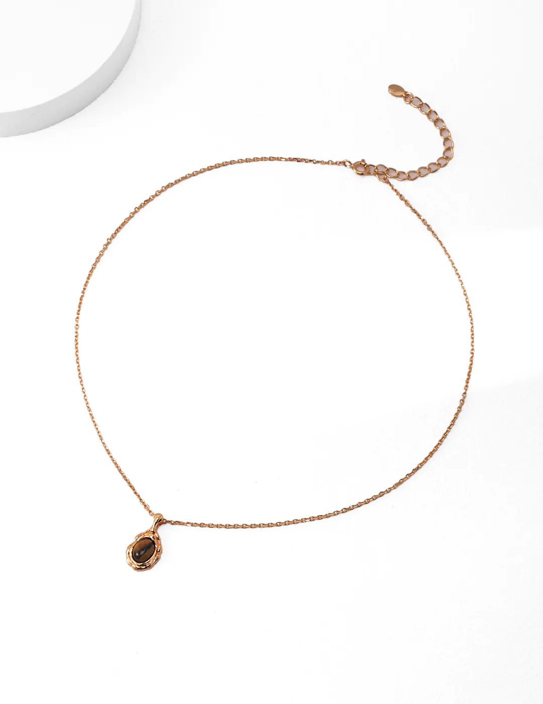 Emerald Vein Tiger Eye Pendant in Sterling Silver