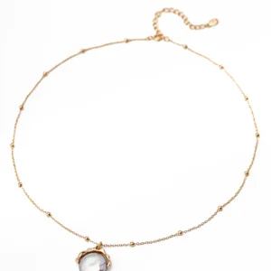 Eclat Natural Pearl Necklace in Sterling Silver