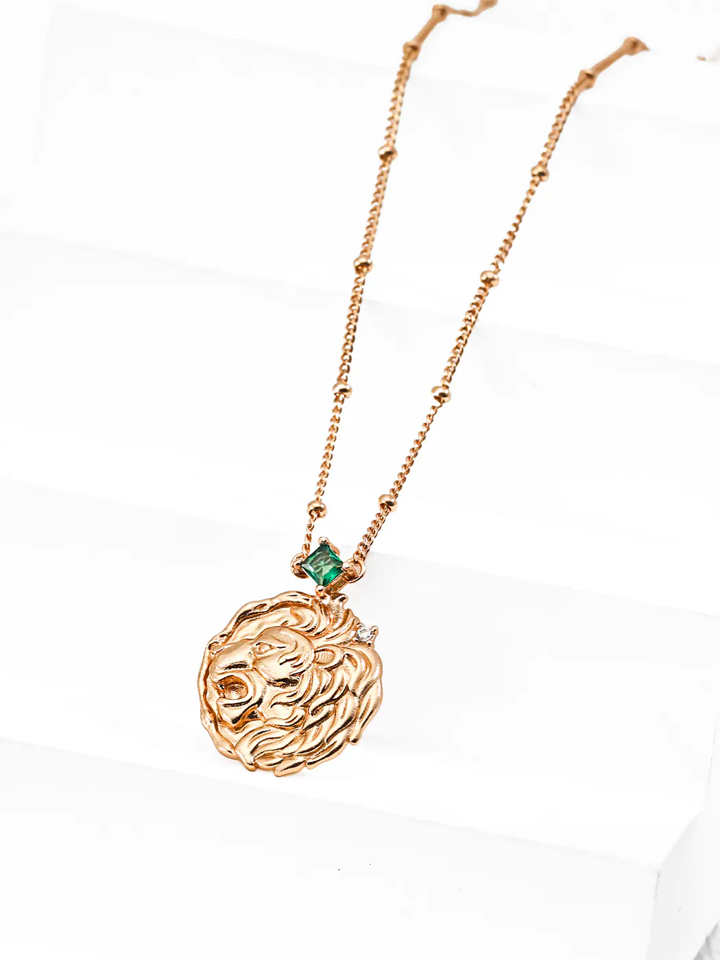 Lion Crests CZ Pendant in Sterling Silver - Image 3