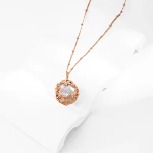 Gilded Reef Natural Pearl Pendant in Sterling Silver