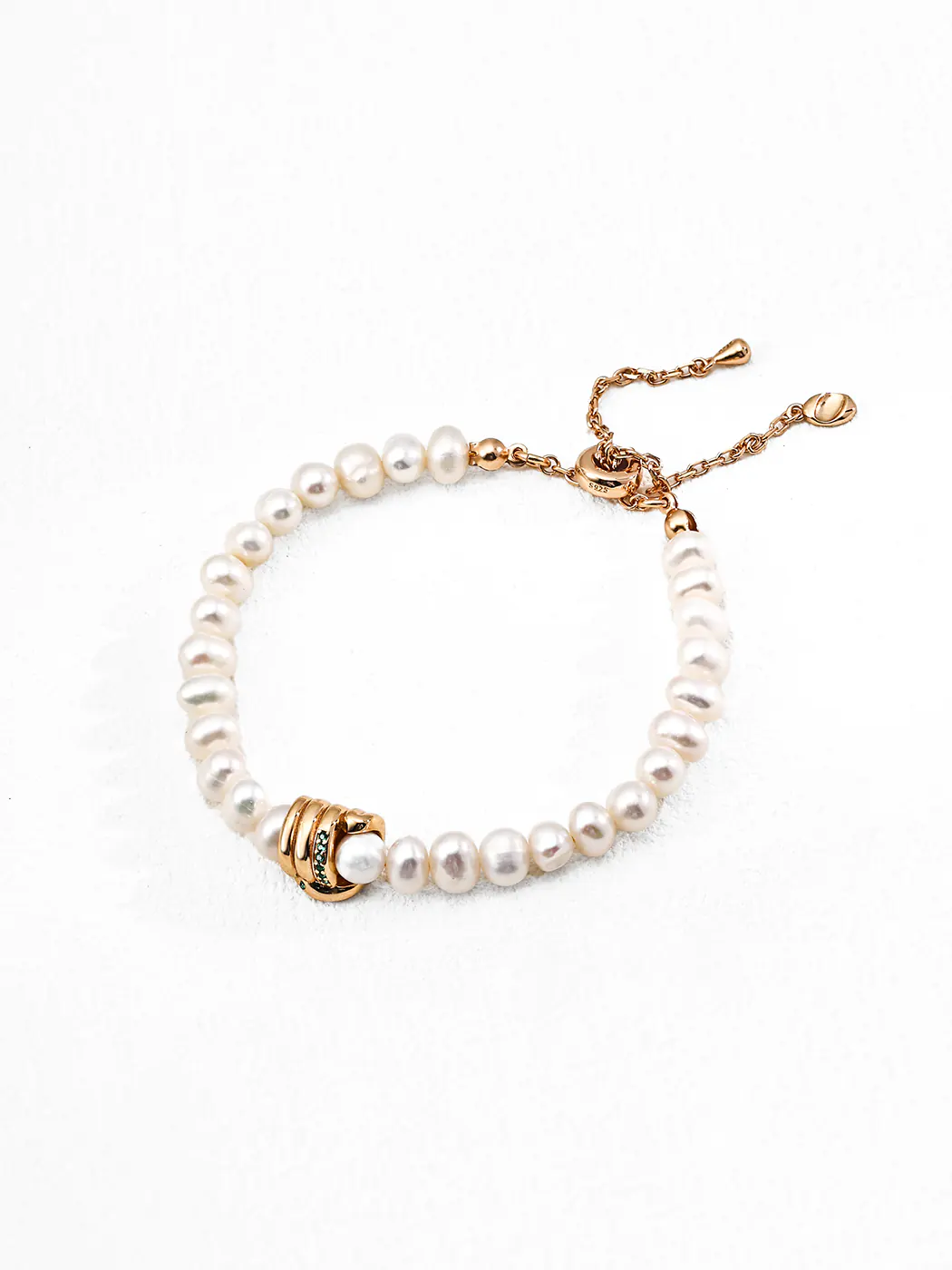 Pearl Zircon Bracelet in S925 Sterling Silver