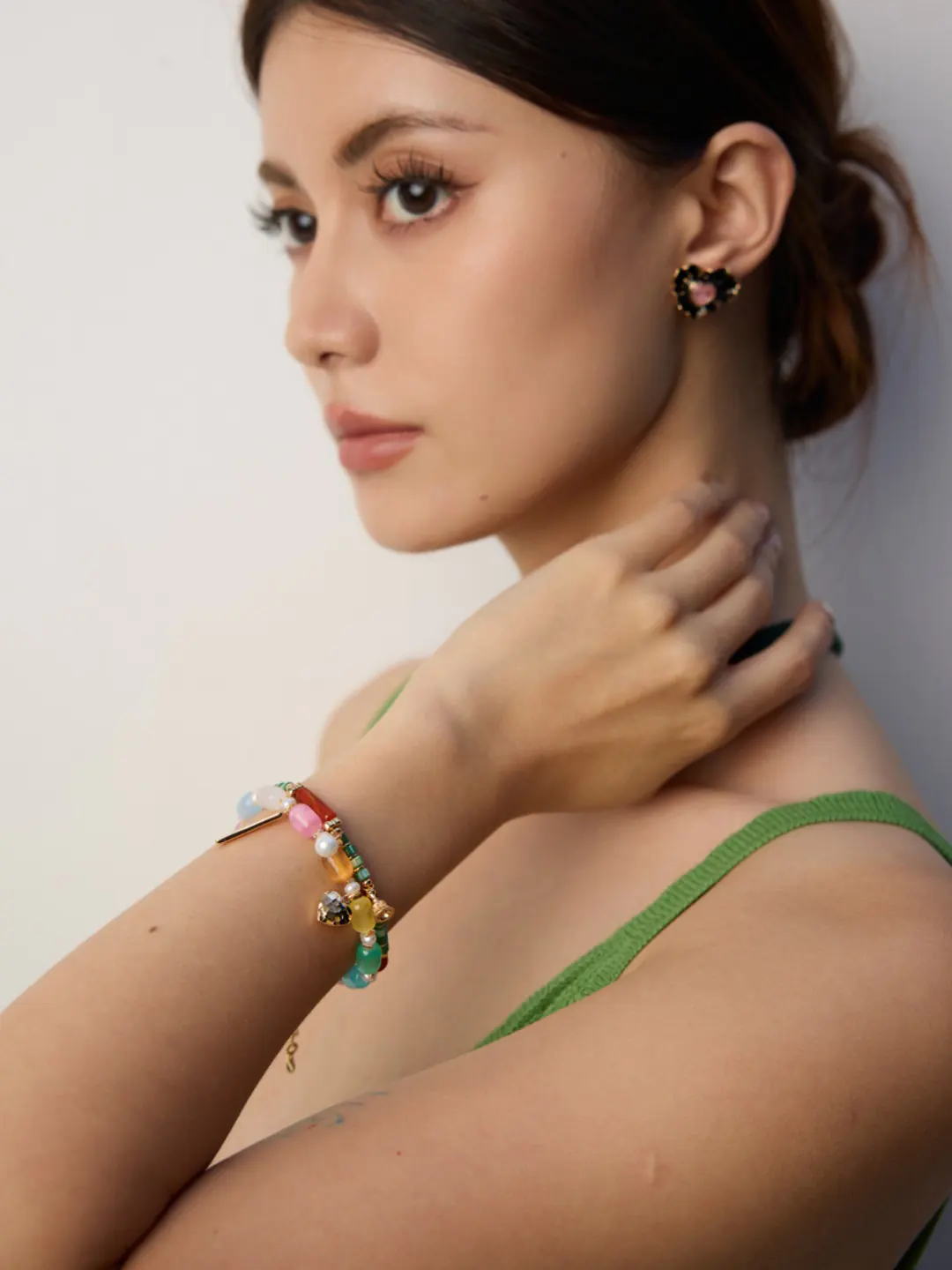 Pearl Beaded Bracelet in S925 Sterling Silver - Image 2