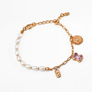 Pearl Zircon Bracelet in S925 Sterling Silver