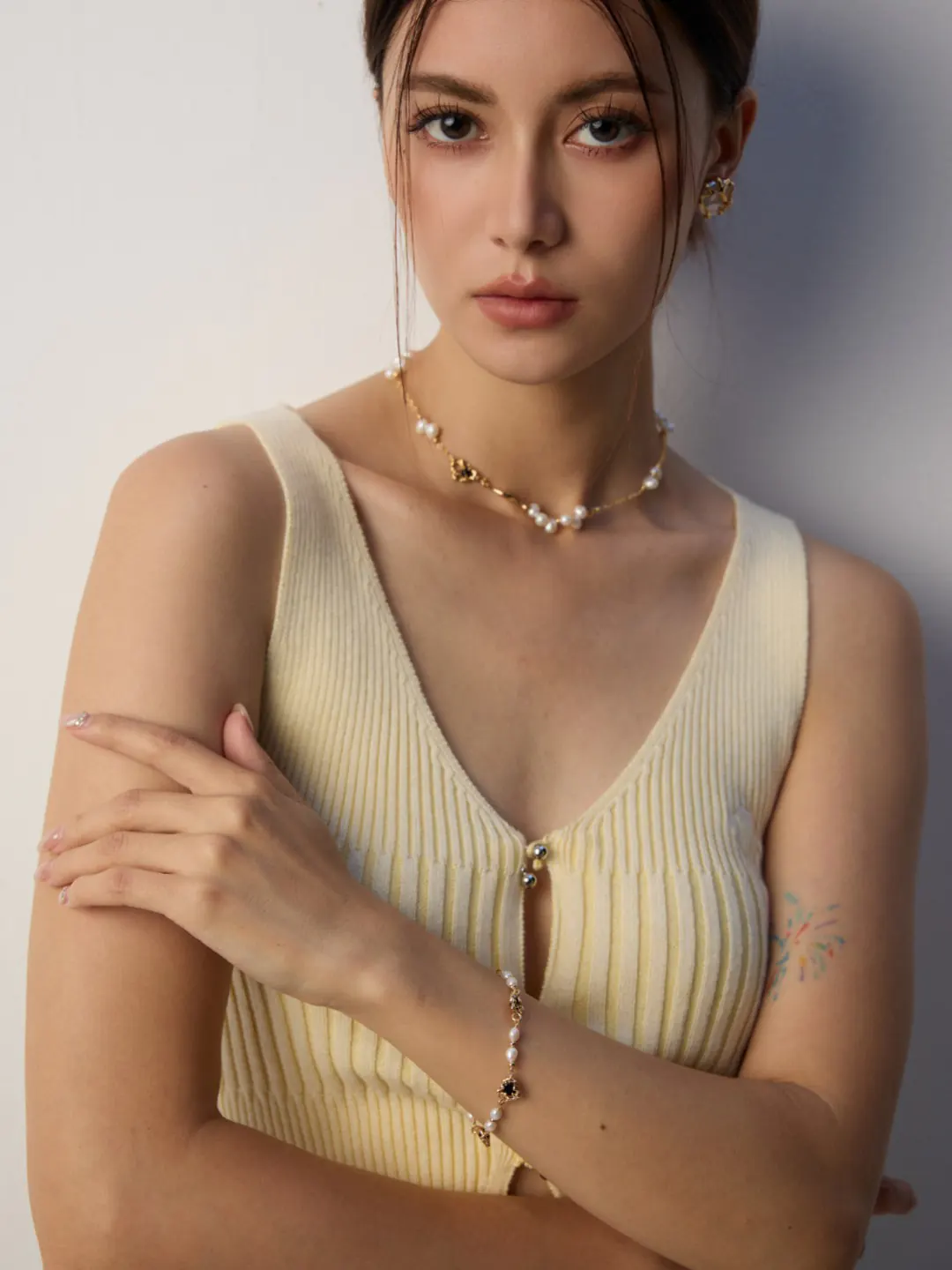 Natural Pearl Black Onyx Bracelet - Image 4