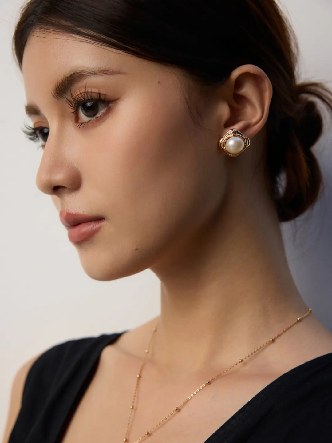 Pearl Stud Earrings – S925 Sterling Silver Vintage Gold & Silver - Image 2