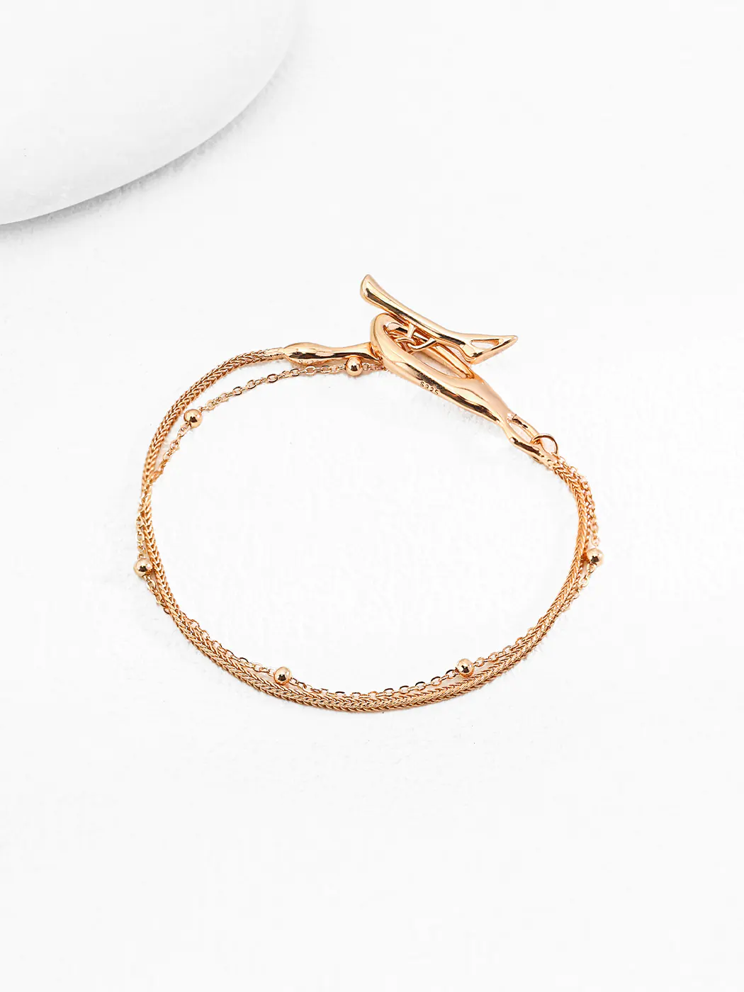 Layered Chain Bracelet – S925 Gold-Plated Sterling Silver - Image 6