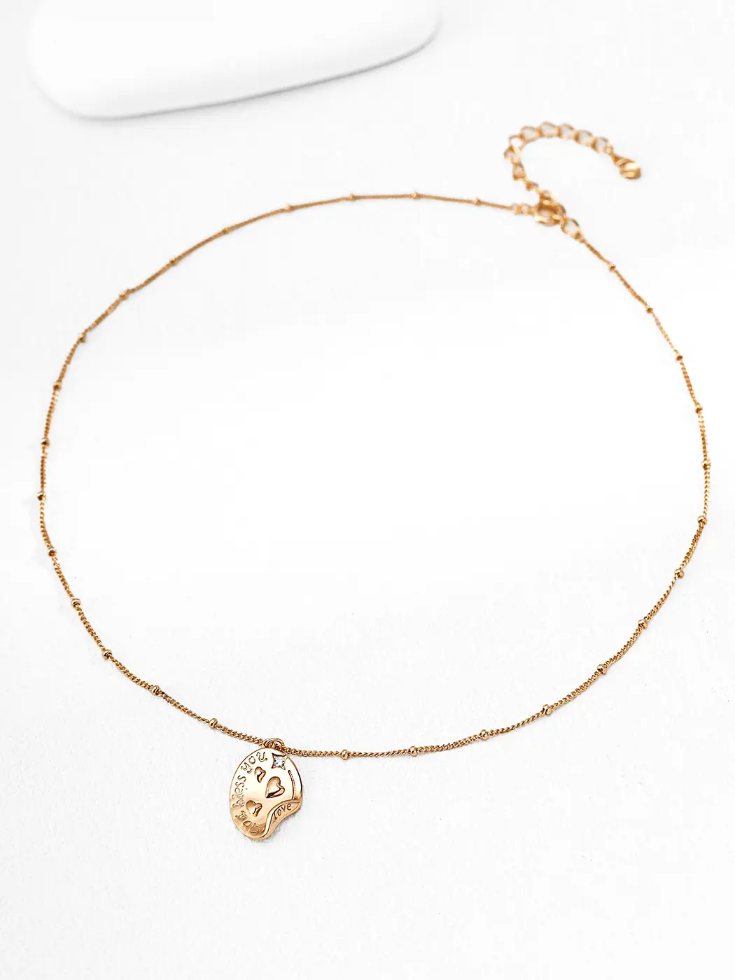 Wavy Heart Tag Necklace in Sterling Silver - Image 2