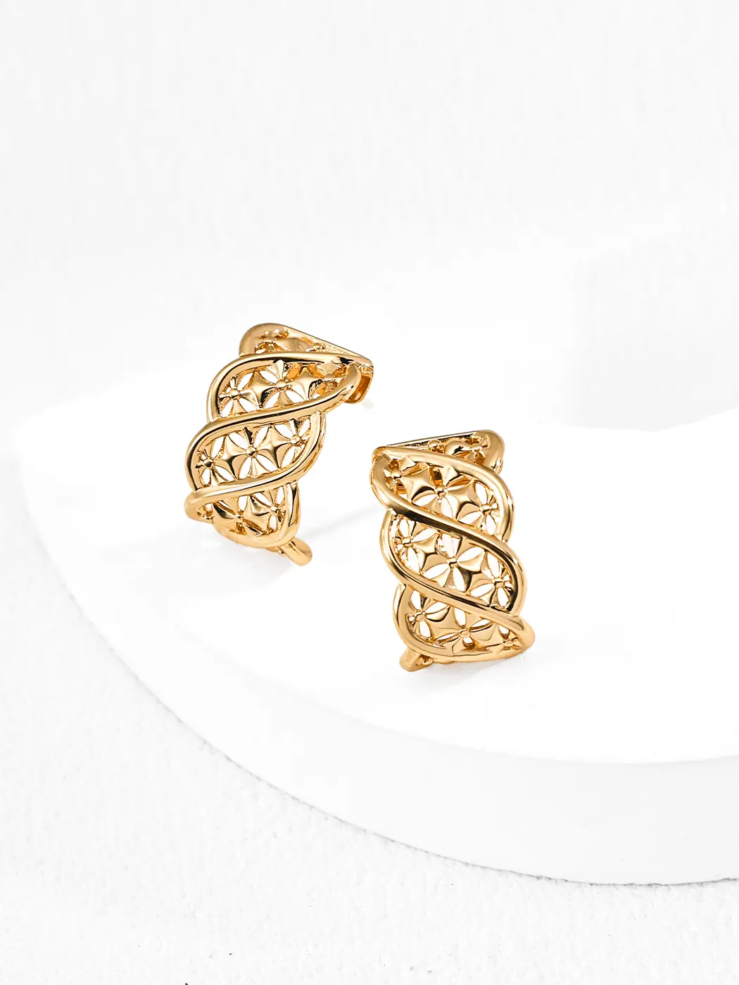 Helix Lattice Earrings Sculpted in S925 - Image 3